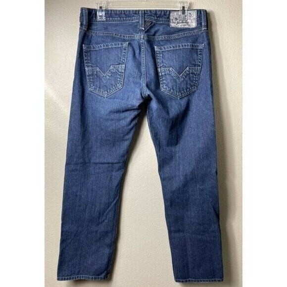 Diesel Jeans Men's W32 L32 Larkee ORUS7 Straight Buttonfly Relaxed Fit Dark Wash - Picture 2 of 9